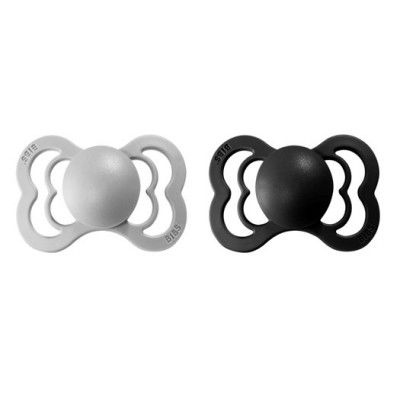 BIBS napp Supreme latex 2-pack 0-6 mån, cloud/black