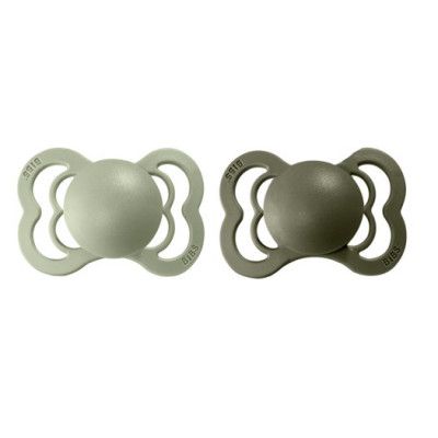 BIBS napp Supreme latex 2-pack 0-6 mån, sage/hunter green