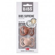 BIBS napp Supreme latex 2-pack 0-6 mån, woodchuck/blush
