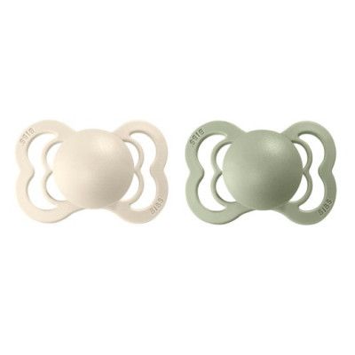 BIBS napp Supreme latex 2-pack 6+ mån, ivory/sage