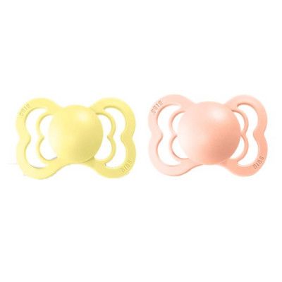 BIBS napp Supreme latex 2-pack 6+ mån, sunshine/peach sunset