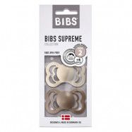 BIBS napp Supreme latex 2-pack 6+ mån, vanilla/dark oak