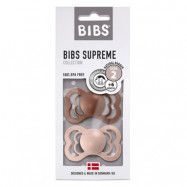 BIBS napp Supreme latex 2-pack 6+ mån, woodchuck/blush