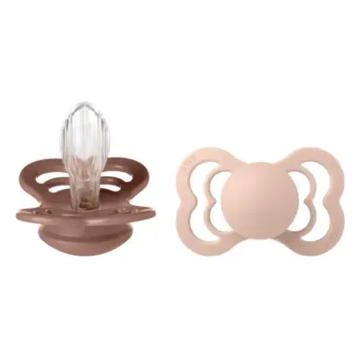 BIBS napp Supreme silikon 2-pack 6+ mån woodchuck/blush