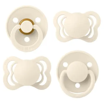BIBS Try It Collection latex/silikon 4-pack, ivory