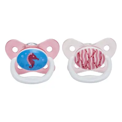 Dr.Brown sugnapp PreVent Butterfly 12m+, 2-pack rosa