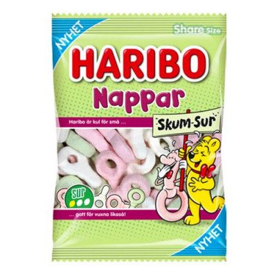 Haribo Nappar Skum Sur - 120 gram