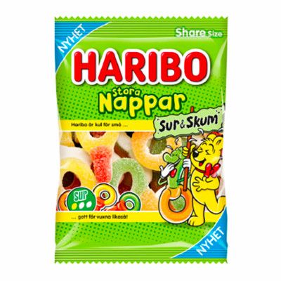 Haribo Stora Sura Nappar Storpack - 12-pack