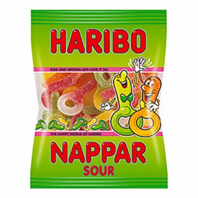 Haribo Sura Nappar Godispåsar Storpack - 22-pack