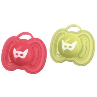 Herobility - Heropacifier 0-6 mån (2-pack) (Korall/Gul)
