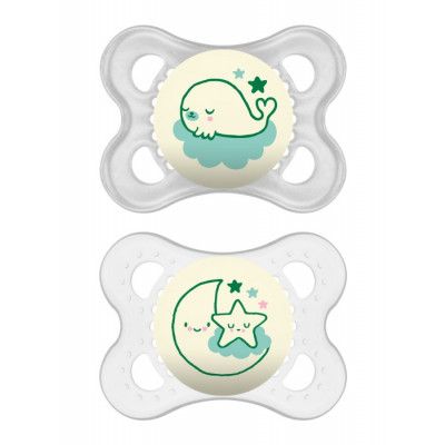 MAM Original Night Napp 2-pack 0-6m (Neutral)