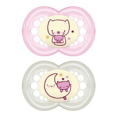 MAM Original Night Napp 2-pack 16-36m (Rosa)