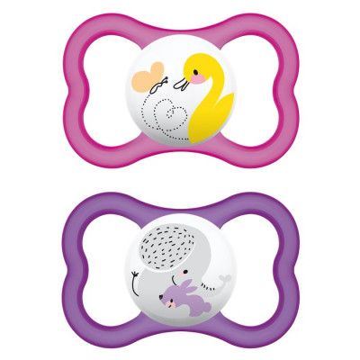 MAM Sugnapp Air Silikon 6+ mån (Rosa/Lila)