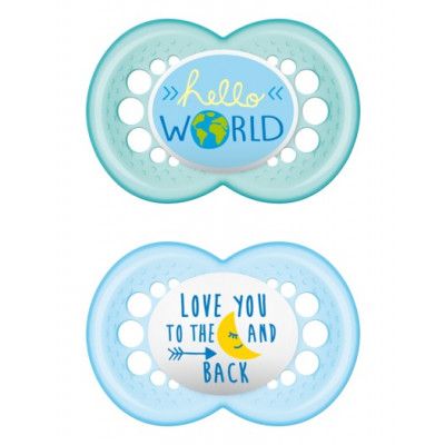 MAM Sugnapp Original Silikon 6-16 mån (Blå)