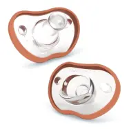Nanobebe Flexy Napp Silikon 0-3 mån 2-pack, terracotta