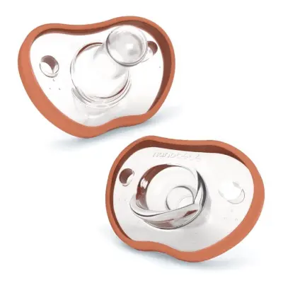Nanobebe Flexy Napp Silikon 0-3 mån 2-pack, terracotta