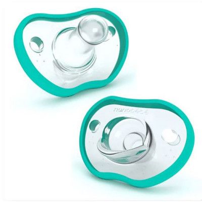 Nanobebe Flexy Napp Silikon 3 mån+ 2-pack, turkos