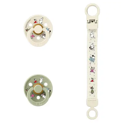 BIBS presentset Mumin, nappar&napphållare