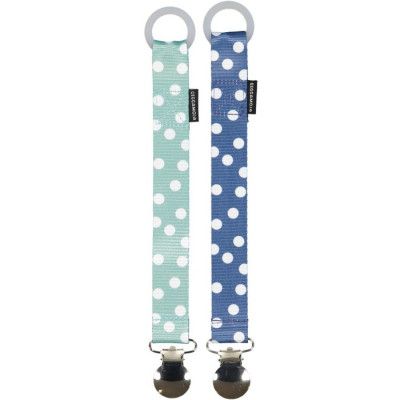 Geggamoja Napphållare 2-Pack (Blå/Mint Prickig)