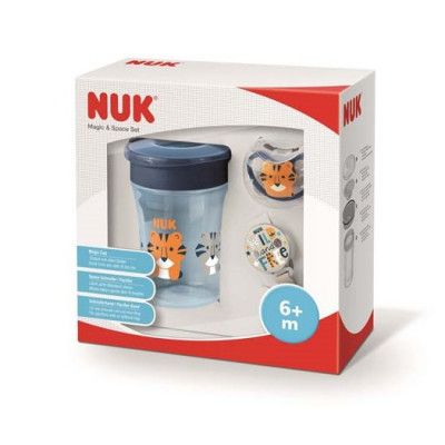 NUK Magic&Space set (mugg&napp+napphållare), blå
