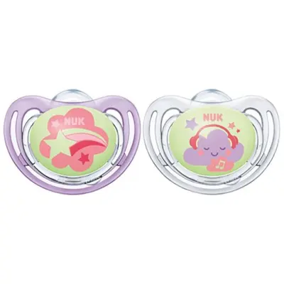 NUK napp Pacifier Freestyle Night&Day 0-6 mån, lila