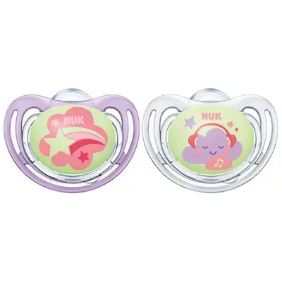 NUK napp Pacifier Freestyle Night&Day 6-18 mån, lila