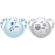 NUK napp Pacifier Genius Color Silicon 2-pack 6-18 mån, blå