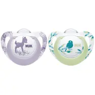 NUK napp Pacifier Genius Color Silicon 2-pack 6-18 mån, lila