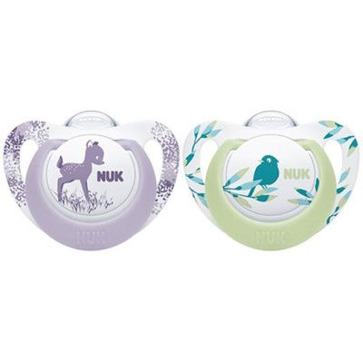 NUK napp Pacifier Genius Color Silicon 2-pack 6-18 mån, lila
