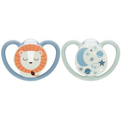 NUK napp Pacifier Space Night&Day 2-pack 0-6 mån, lejon
