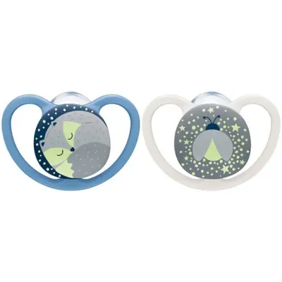 NUK napp Pacifier Space Night&Day 6-12 mån Fox/Firefly