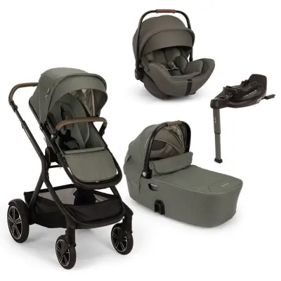 Nuna Demi Next duovagn + Arra Flex babyskydd + Curv isofixbas