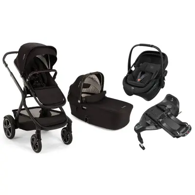 Nuna Demi Next duovagn + Maxi-Cosi Coral Slide Pro babyskydd + isofixbas