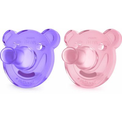 Philips Avent Soothie-napp lila/rosa 0-3 månader
