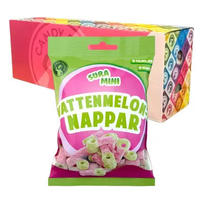 Sura Mini Vattenmelonnappar Storpack - 18-pack