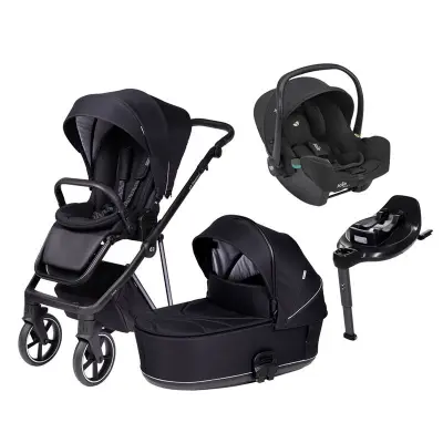Tinynord Lux duovagn + Joie i-Snug 2 R129 babyskydd + isofixbas