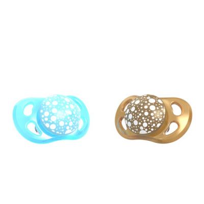 Twistshake Napp 0-6 mån 2-pack (Pearl Blå/Guld)