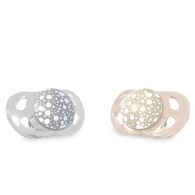 Twistshake Napp 6+ mån 2-pack (Pastell Grå/Beige)