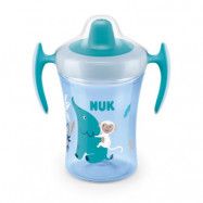NUK drickpipsflaska Evolution Trainer Cup 230 ml, blå med lock