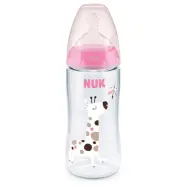 NUK drickpipsflaska First Choise, temperature 300ml, giraff