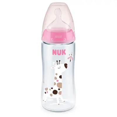 NUK drickpipsflaska First Choise, temperature 300ml, giraff