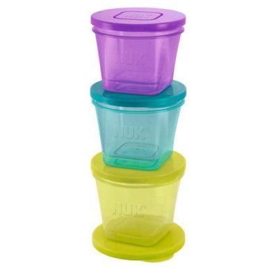 NUK matskål med lock (3 olika storlekar) 6-pack