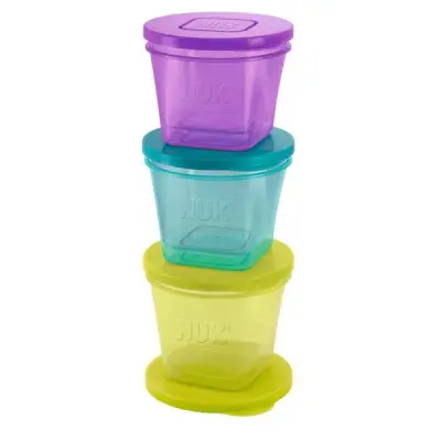 NUK matskål med lock (3 olika storlekar) 6-pack