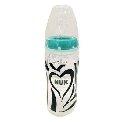 NUK nappflaska First Choice LE pp/silikon 300 ml grön,hjärta