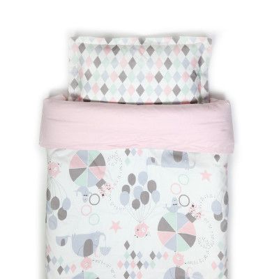 NG Baby Påslakan Vagn Circus Rosa 70x80