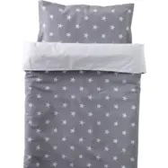 NG Baby påslakanset junior/vuxen, big star grå, Big star grå