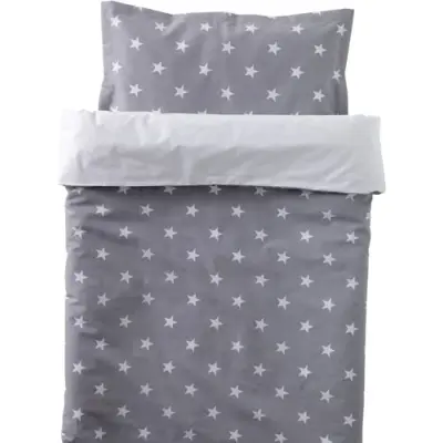 NG Baby påslakanset junior/vuxen, big star grå, Big star grå