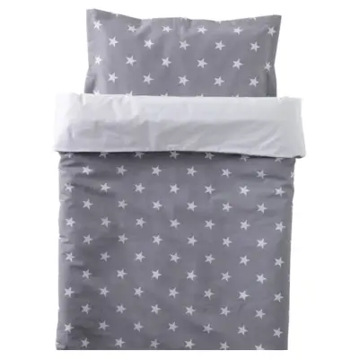 NG Baby påslakanset vagn/vagga, big star grå, Big star grå