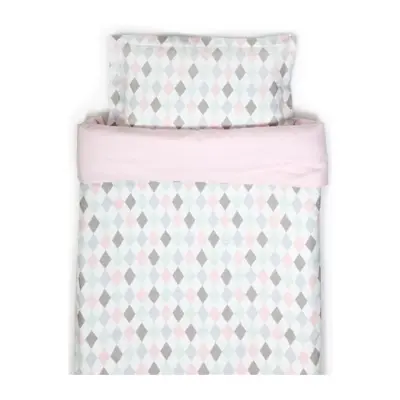 NG Baby påslakanset vagn/vagga, harlequin rosa, Harlequin rosa