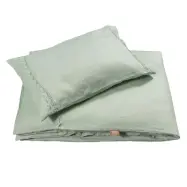 NG Baby påslakanset MOOD spets, sage green vagn/vagga